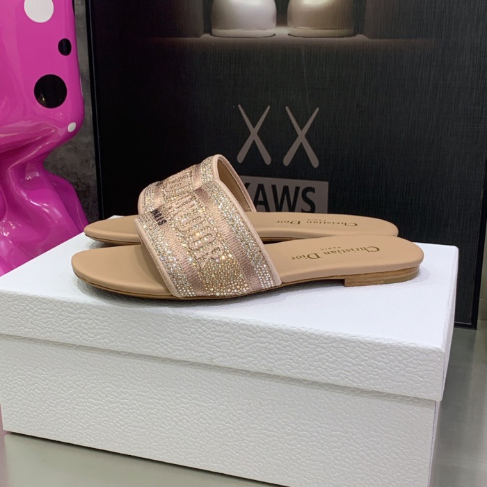 Dior Dway With Diamond Slippers Size 35-41 7-Color
