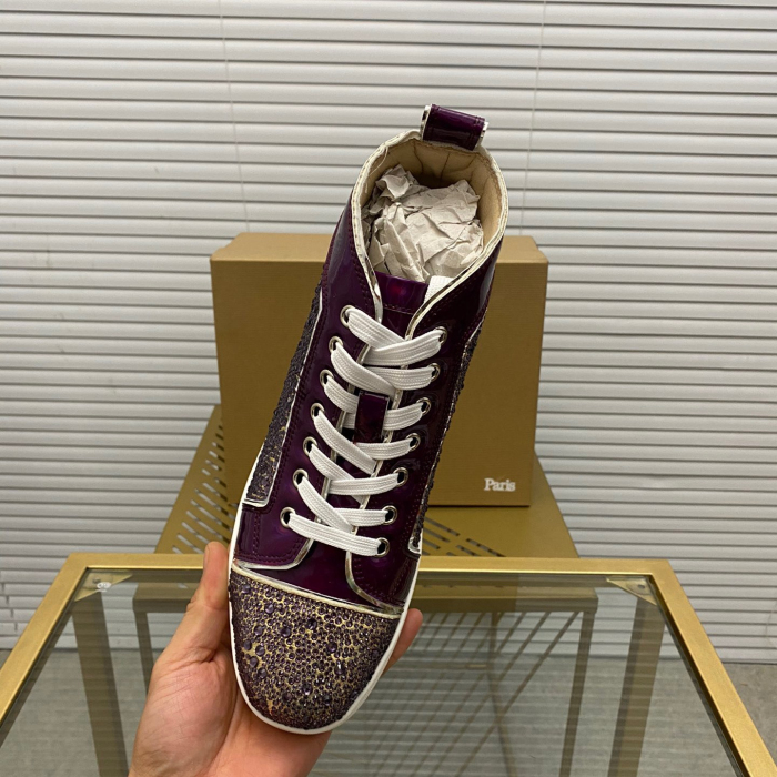 Christian Louboutin Louis High-Top Sneaker Size 36-46  10-Color