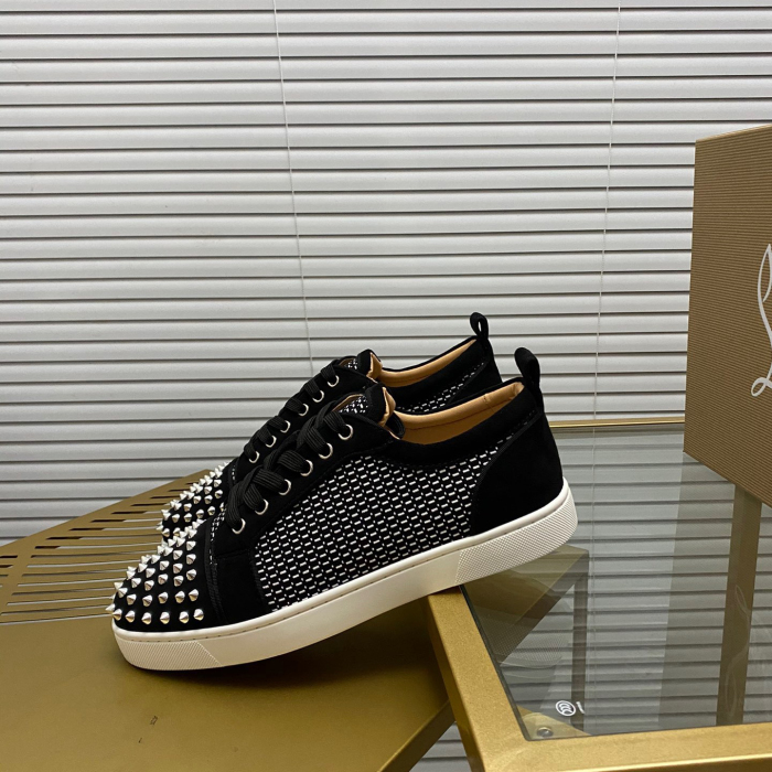 Christian Louboutin Louis Junior Spikes Sneaker Size 36-46  10-Color