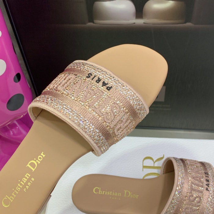 Dior Dway With Diamond Slippers Size 35-41 7-Color