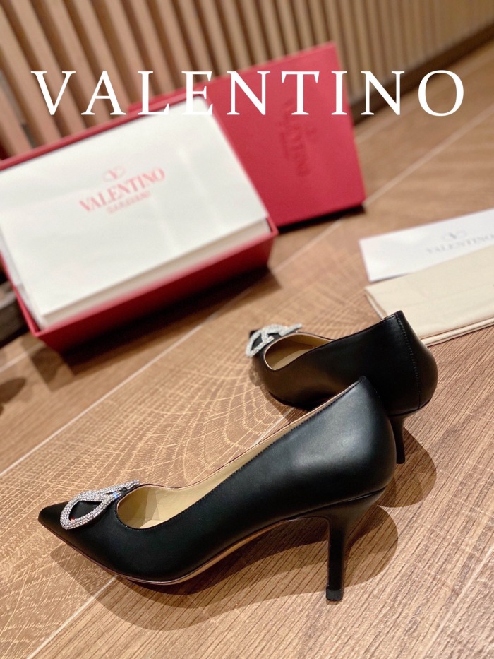 Valentino Vlogo Signature Satin Slingback Pumps Size 35-41 4-Color