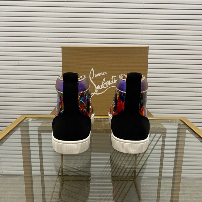 Christian Louboutin Fun Louis High-Top Sneaker Size 36-46  4-Color