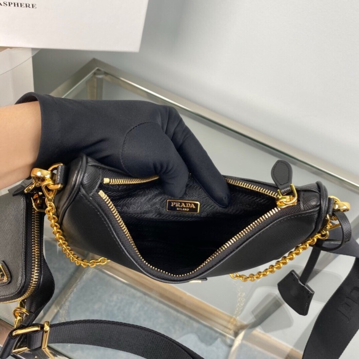 Prada 1BH204 Redition 2005 Women Bags Leather 22*18*6cm