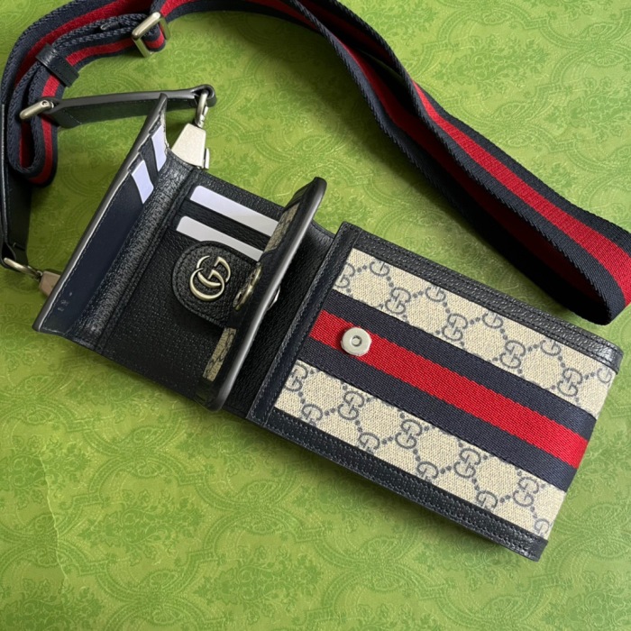 Gucci Ophidia GG mini bag and detachable wallet Size 11.5*18*3.5cm Style 699173