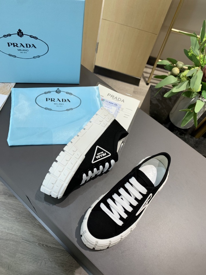 Prada 2024 New Double Wheel Re-Nylon gabardine Sneaker Size 36-41