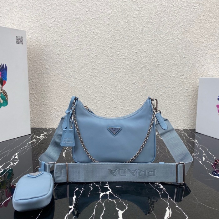 Prada 1BH204 Redition 2005 Women Bags Canvas 22*12*6cm