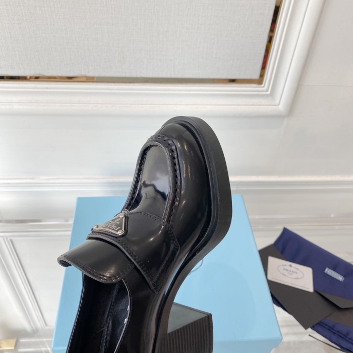 Prada Chocolate High-heeled Loafers Sneaker Size 35-40   3-Color