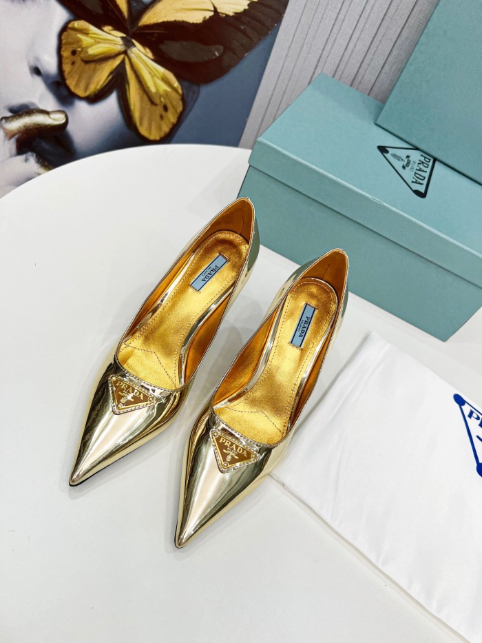 Prada Brushed Leather Pumps Size 35-41 8-Color