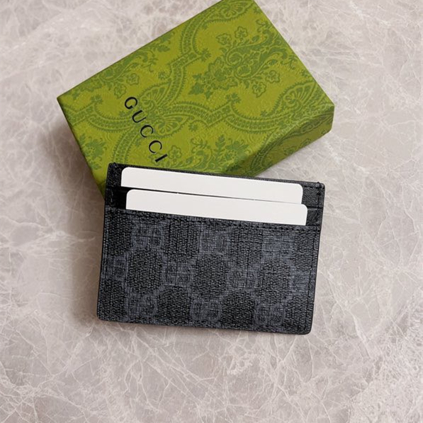 Gucci GG Kingsnake print GG Supreme card case Size 10*7cm Style: 451277