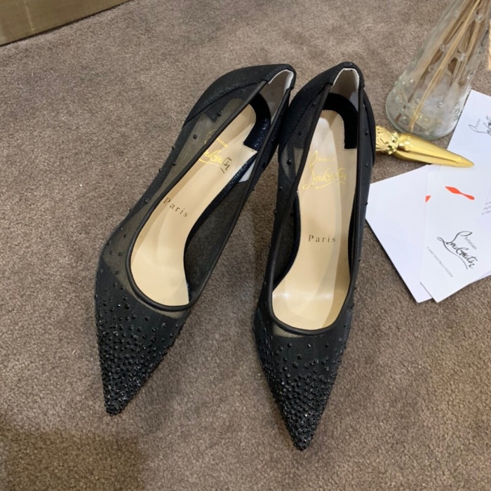 Christian Louboutin Follies Strasss Pumps Size 35-41 5-Color