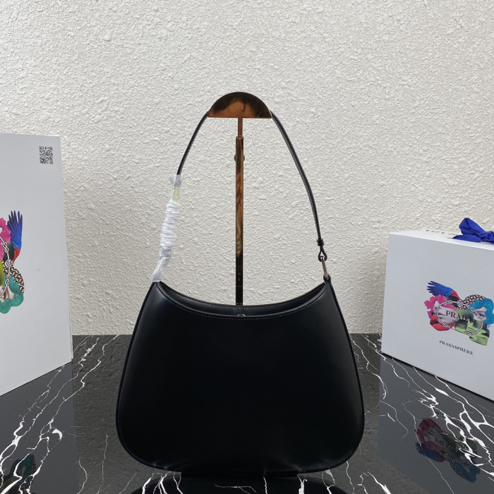 Prada 1BC499 Cleo Brushed Leather Shoulder Bags Size 27*22*6cm