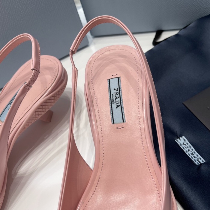 Prada Soft Padded Leather Slingback Pumps Size 35-41 4-Color