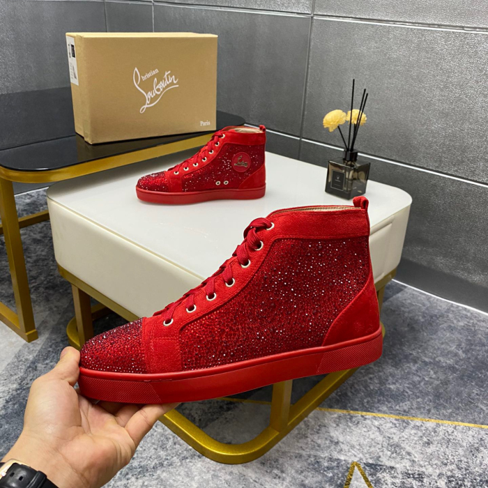 Christian Louboutin Louis High-Top Sneaker Size 36-46  10-Color