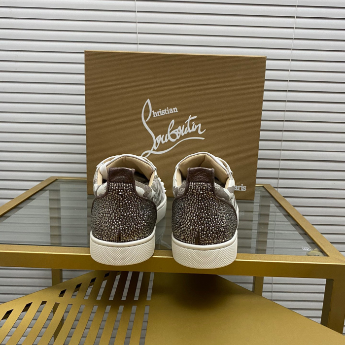 Christian Louboutin Louis Junior Spikes Sneaker Size 36-46  9-Color