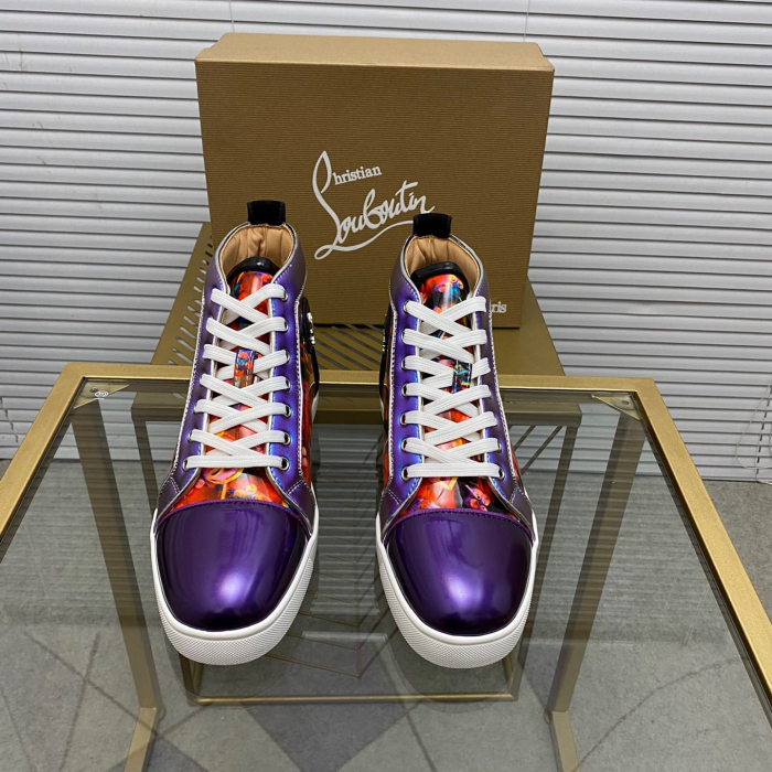 Christian Louboutin Fun Louis High-Top Sneaker Size 36-46  4-Color
