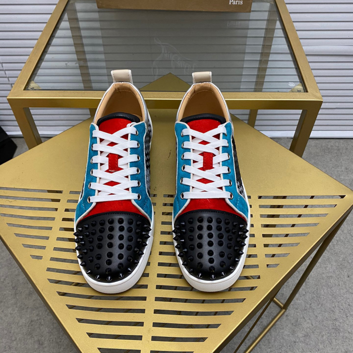 Christian Louboutin Louis Junior Spikes Sneaker Size 36-46  10-Color