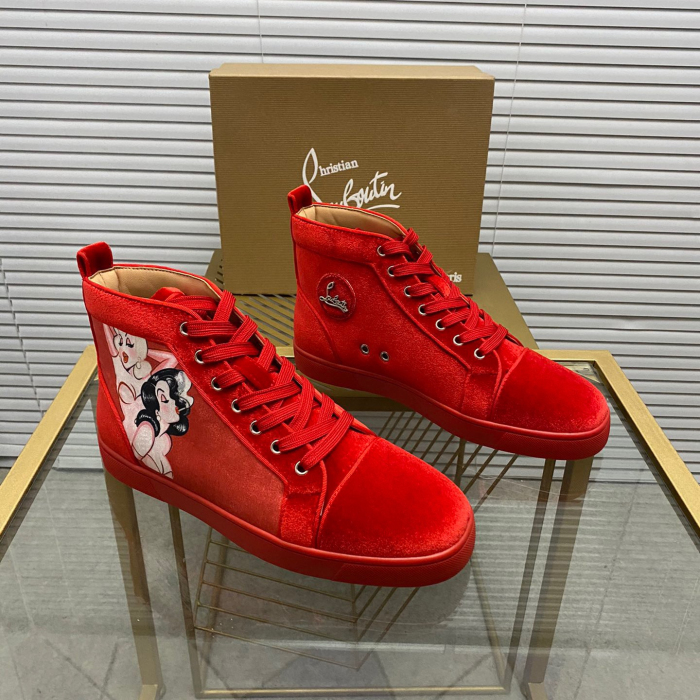 Christian Louboutin Louis High-Top Sneaker Size 36-46  7-Color
