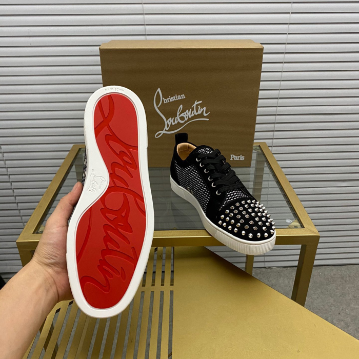 Christian Louboutin Louis Junior Spikes Sneaker Size 36-46  10-Color