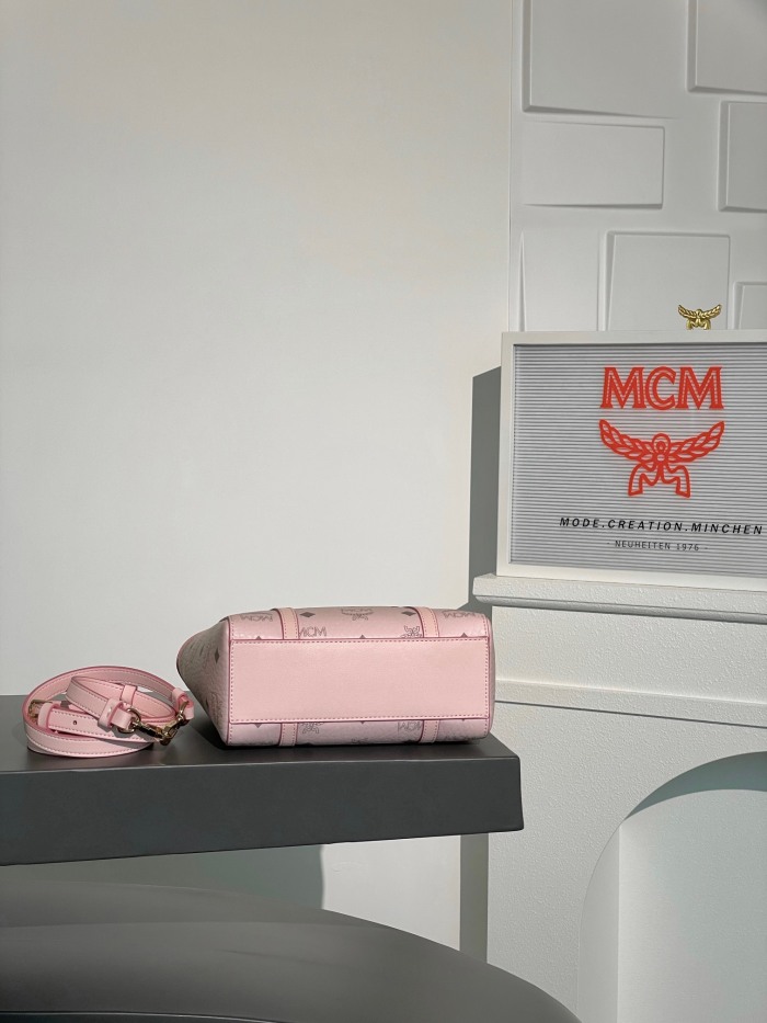 MCM Aren Visetos Mini Shoulder Bags Size 19*9.5*18.5cm