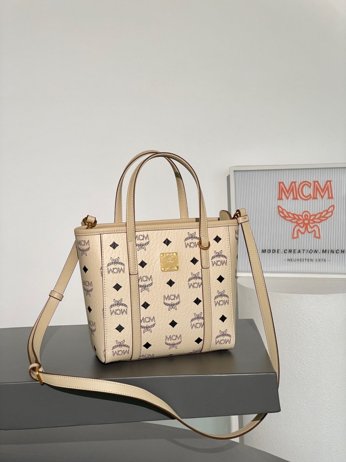 MCM Aren Visetos Mini Shoulder Bags Size 19*9.5*18.5cm