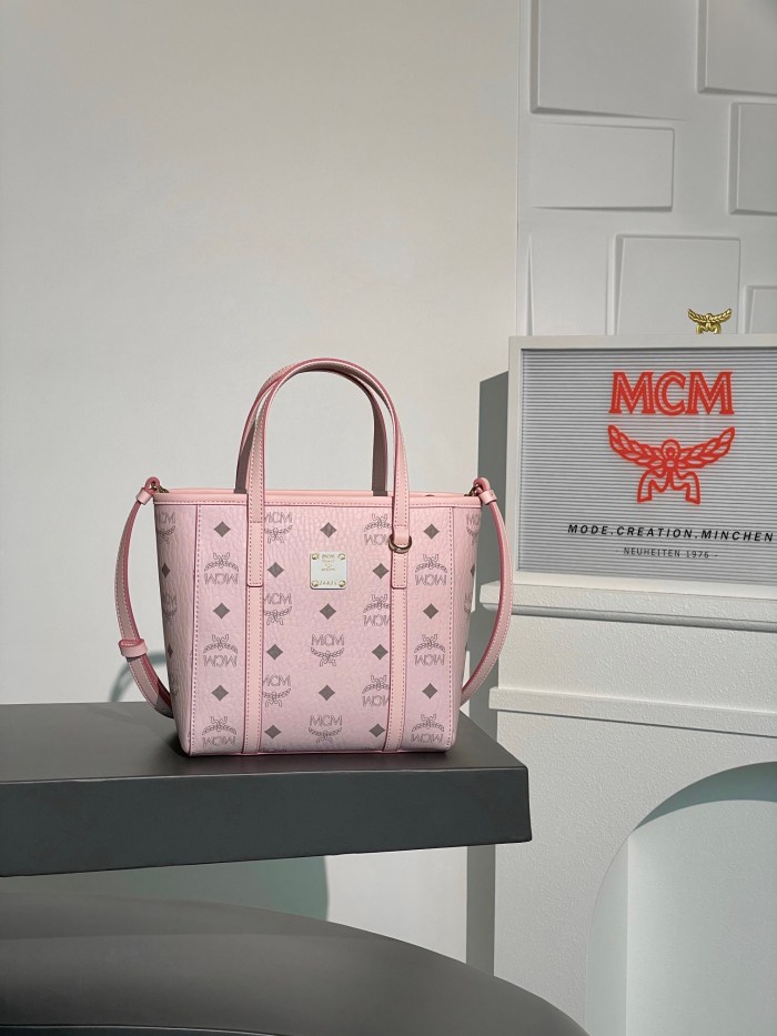 MCM Aren Visetos Mini Shoulder Bags Size 19*9.5*18.5cm