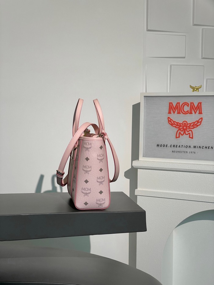 MCM Aren Visetos Mini Shoulder Bags Size 19*9.5*18.5cm
