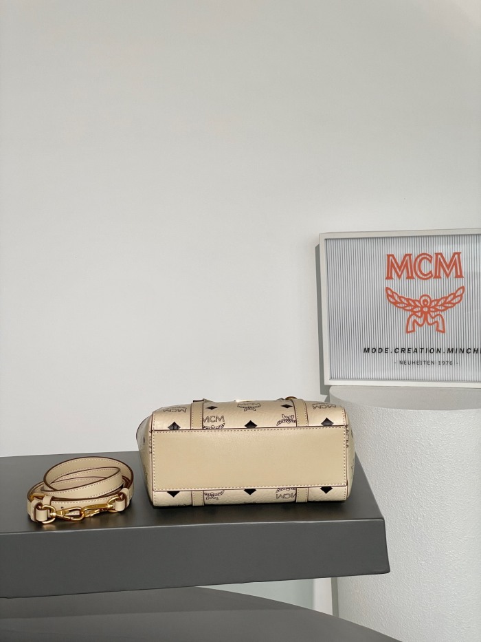 MCM Aren Visetos Mini Shoulder Bags Size 19*9.5*18.5cm