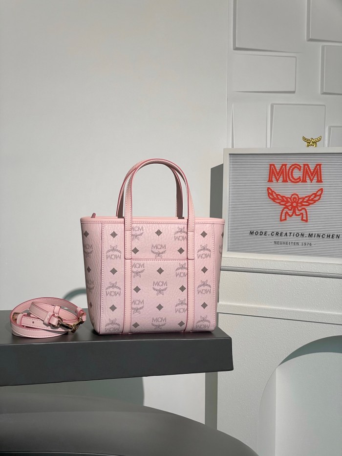 MCM Aren Visetos Mini Shoulder Bags Size 19*9.5*18.5cm