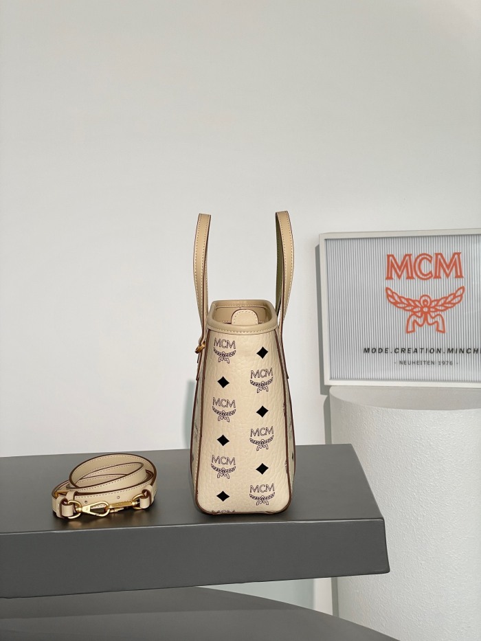 MCM Aren Visetos Mini Shoulder Bags Size 19*9.5*18.5cm