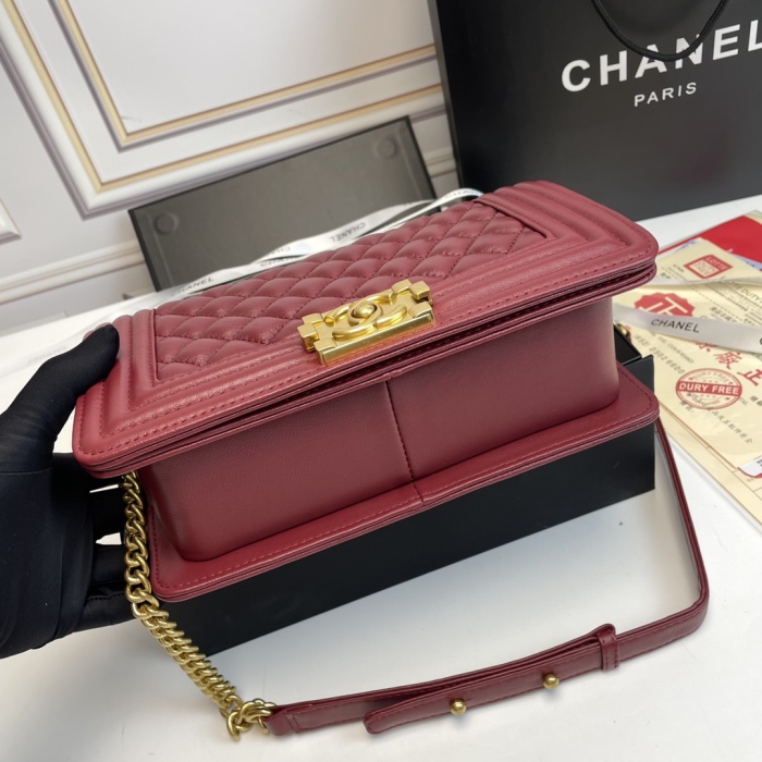 Chanel BOY Shoulder Bags Size 25*14*7cm
