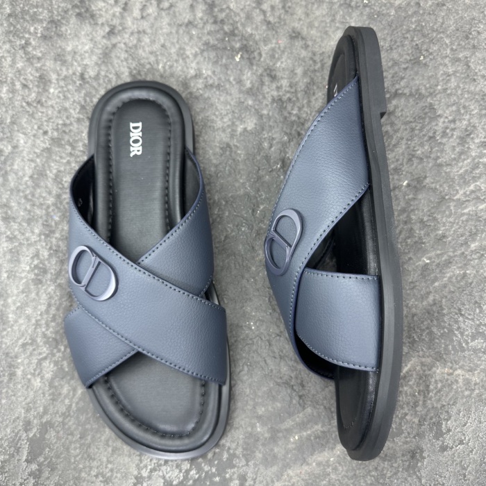 Dior Aqua Oblique Sandals & Slippers Men Size 39-46