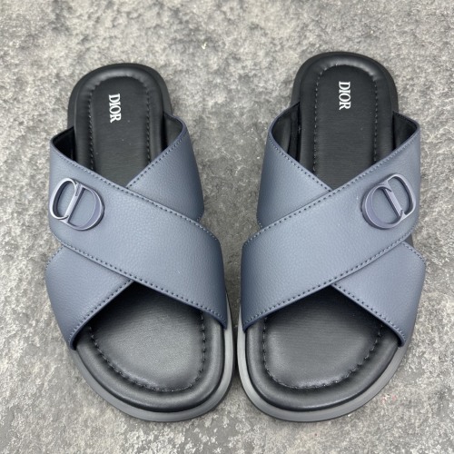 Dior Aqua Oblique Sandals & Slippers Men Size 39-46
