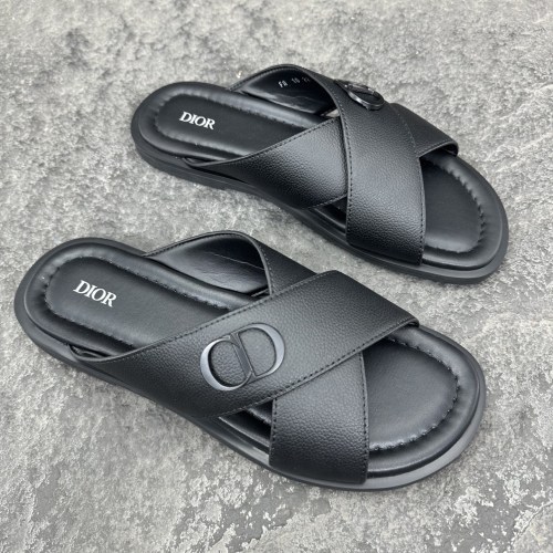 Dior Aqua Oblique Sandals & Slippers Men Size 39-46