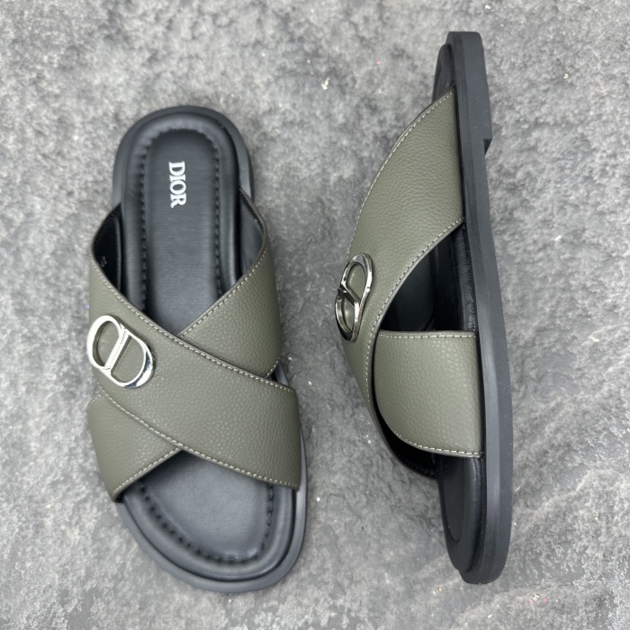 Dior Aqua Oblique Sandals & Slippers Men Size 39-46