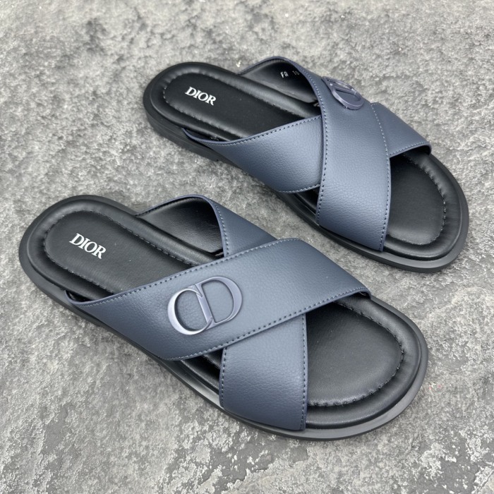 Dior Aqua Oblique Sandals & Slippers Men Size 39-46