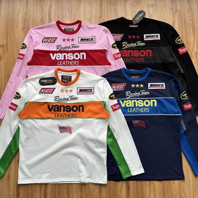Supreme x Vanson Leathers 2026SS LS Top Sweatshirt Size S-XL