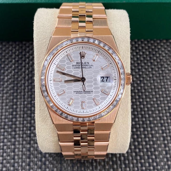 Rolex Land-Dweller 40 Oyster 40mm Everose gold and diamonds  M127385TBR-0003
