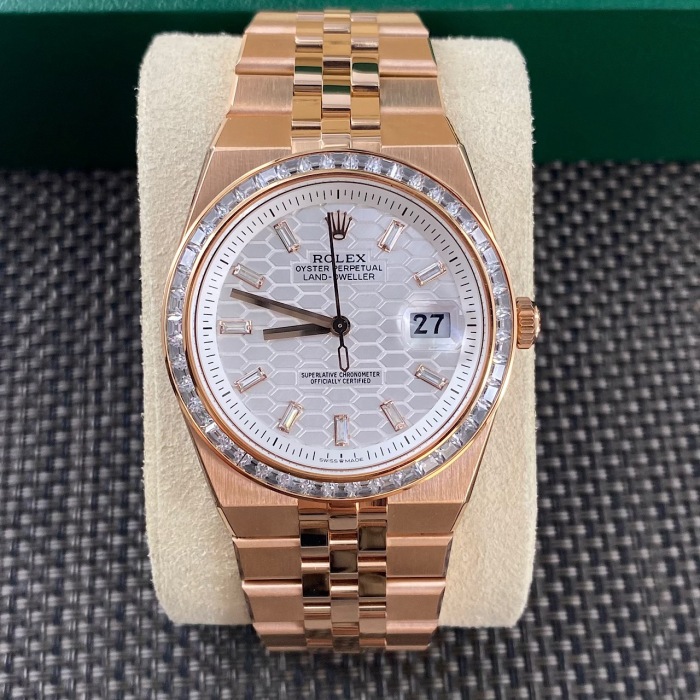 Rolex Land-Dweller 40 Oyster 40mm Everose gold and diamonds  M127385TBR-0003