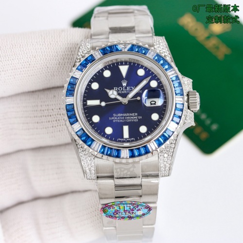  Rolex Submariner Date Oyster 40mm white gold, diamonds and sapphires  116659 paveo