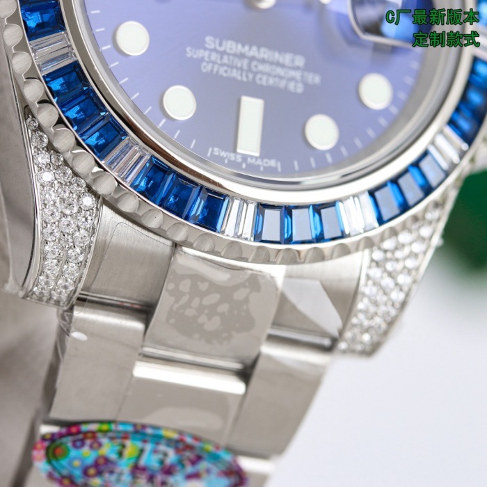 Rolex Submariner Date Oyster 40mm white gold, diamonds and sapphires  116659 paveo