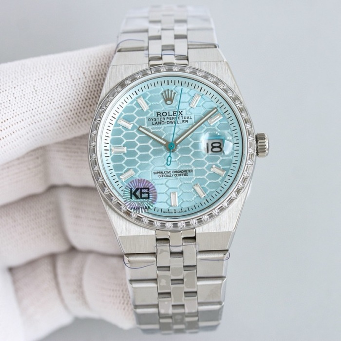  Rolex Land-Dweller 40 Oyster 40mm platinum and diamonds M127386TBR-0001