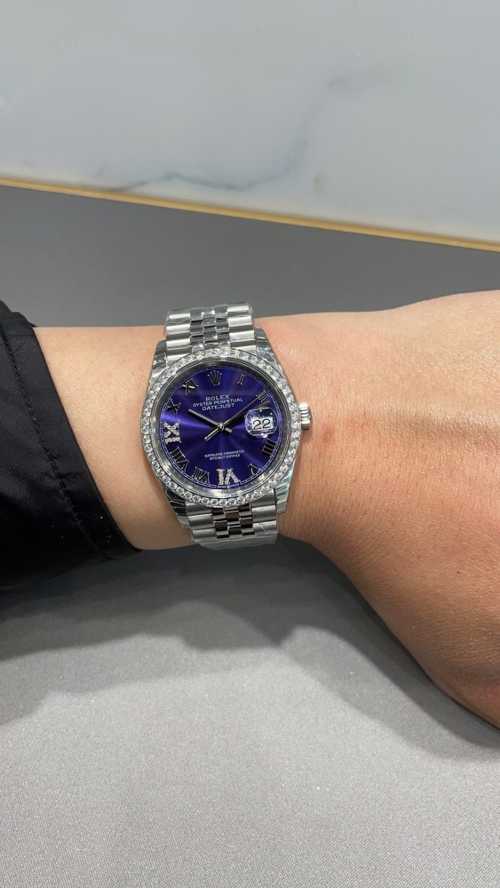 Rolex Datejust 36 Oyster 36mm Oystersteel white gold and diamonds M126284RBR-0013
