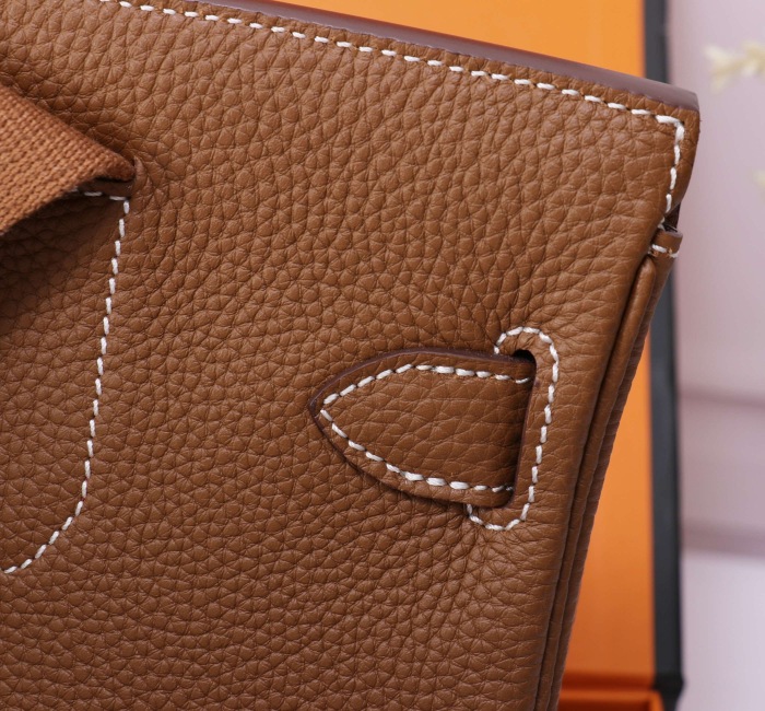 Hermes Hac a Dos 18 Etoupe Shoulder Bags Size 18*8*26cm