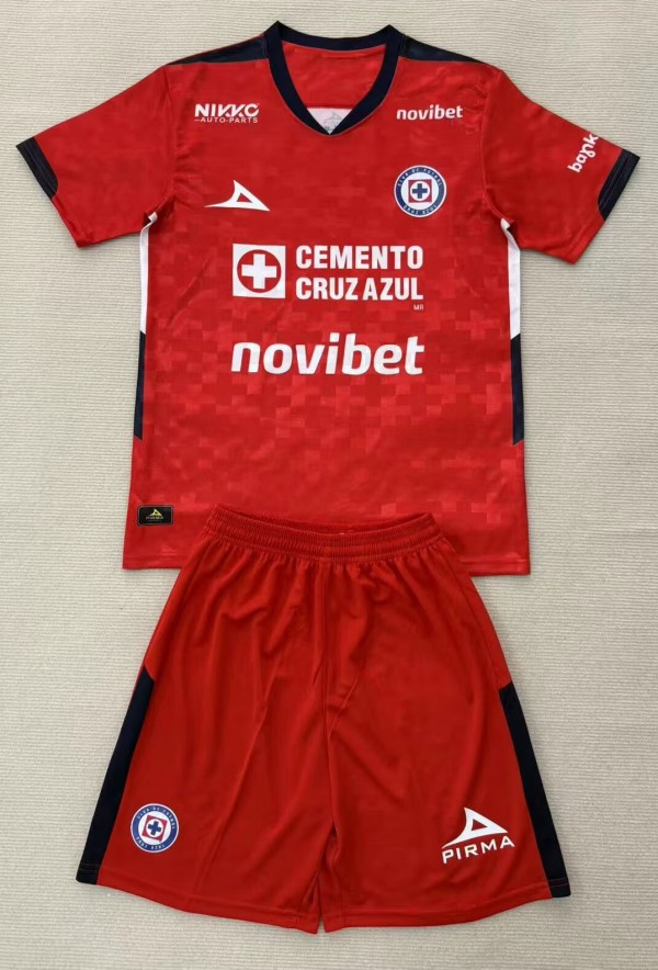 25-26 Cruz Azul Red Goalkeeper Adult Suit 1:1 Thai Quality