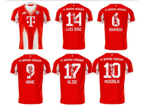 25-26 Bayern Home Special Edition Font Fans Soccer Jersey (印特别版字体)
