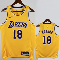 22-23 LAKERS KAZUHA #18 Yellow Top Quality Hot Pressing NBA Jersey 22-23 LAKERS KAZUHA #18 Yellow Top Quality Hot Pressing NBA Jersey