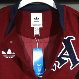 25-26 ARS Brown Red Cotton Baseball Jacket