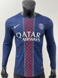 25-26 PSG Home Long Sleeve Player Version Soccer Jersey