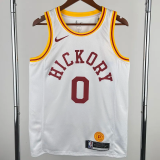 2019-2000 Indiana Pacers HALIBURTON #0 White Retro Top Quality Hot Pressing NBA Jersey