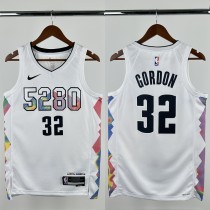 24-25 Nuggets GORDON #32 White City Edition Top Quality Hot Pressing NBA Jersey